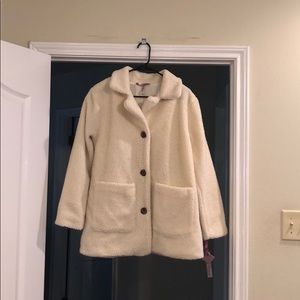 Pink platinum Sherpa jacket